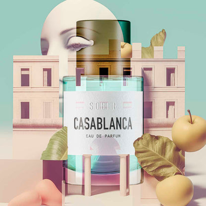 Nahaufnahme der exklusiven Duftkomposition des CASABLANCA Eau de Parfum, laborgeprüfte Qualität.