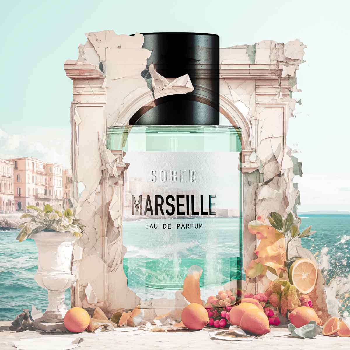 Detailansicht des Marseille Eau de Parfum mit frischen Zitrusnoten und erstklassigen Mango-Duft.