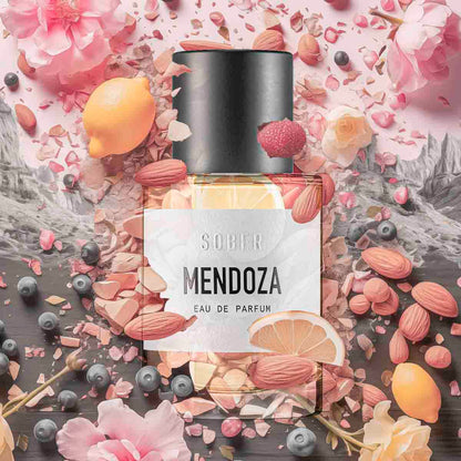 Elegante Verpackung des MENDOZA Eau de Parfum, perfekte Geschenkidee für Duftliebhaber.