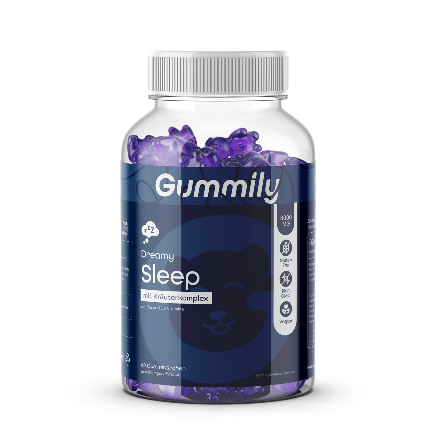 Melatonin Gummibärchen mit Magnesium & Vitamin B6 – Heidelbeere