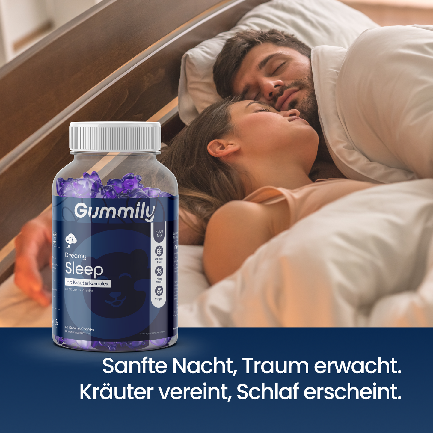Melatonin Gummibärchen mit Magnesium & Vitamin B6 – Heidelbeere