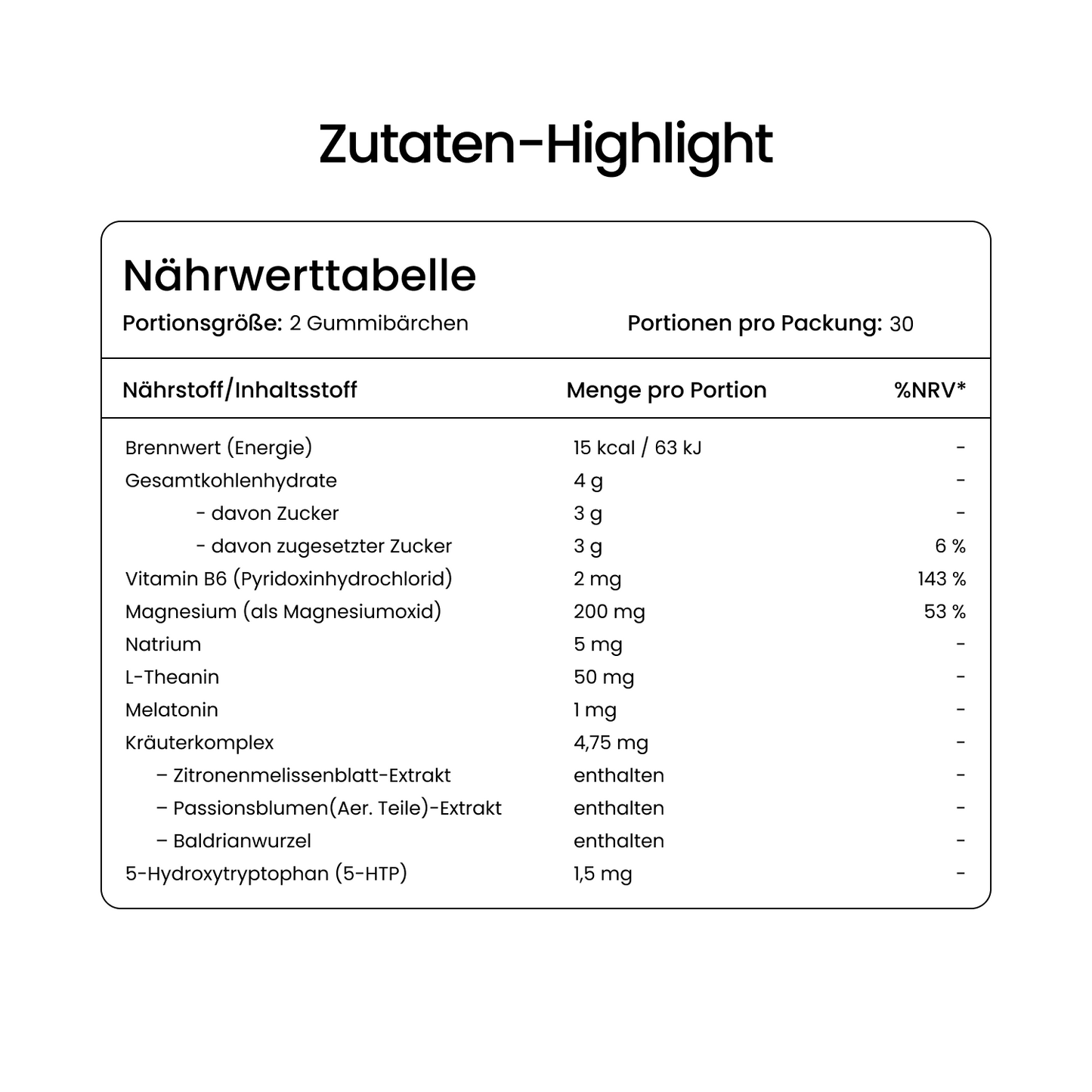 Melatonin Gummibärchen mit Magnesium & Vitamin B6 – Heidelbeere