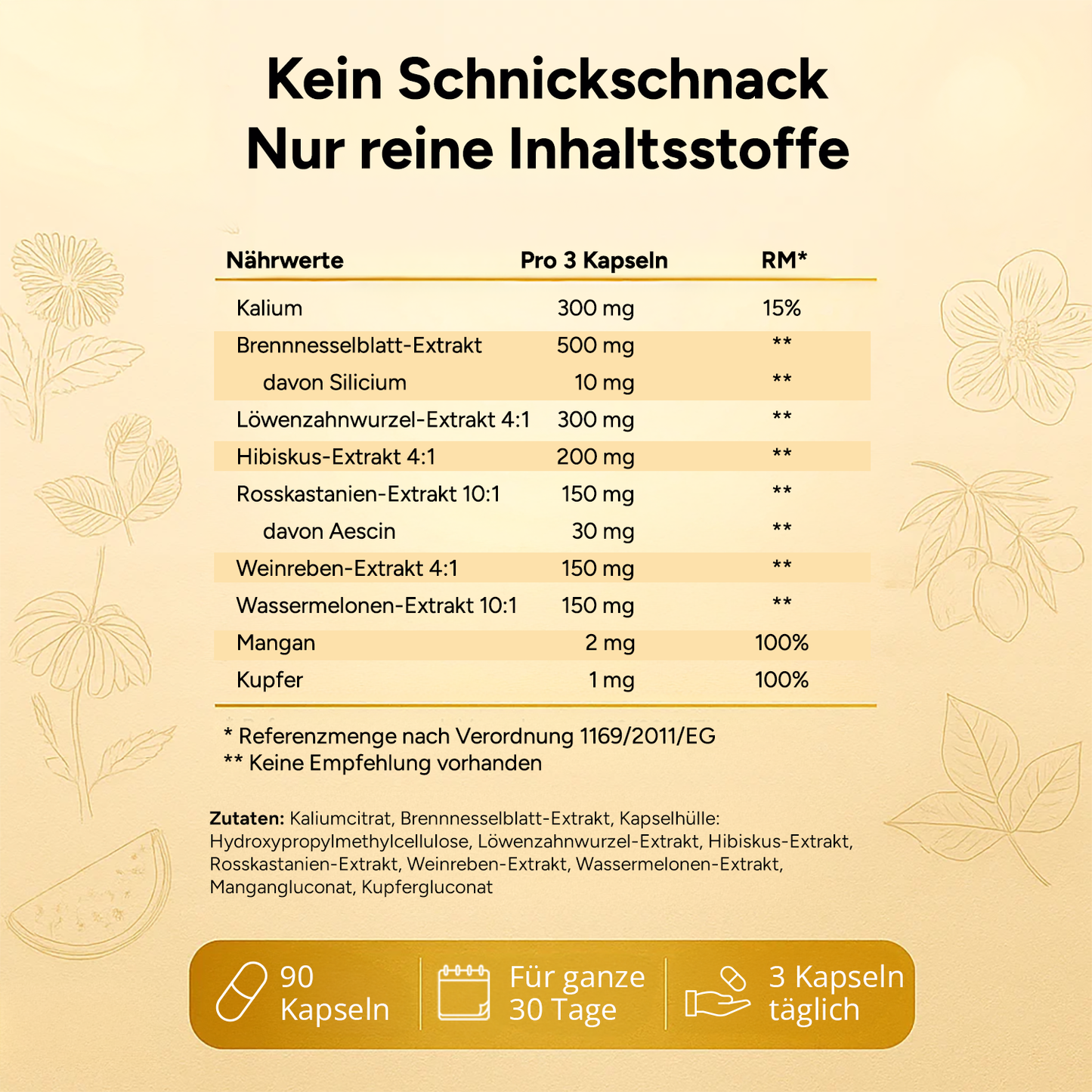 Anwendungsempfehlung für Aqua Balance Brennnessel Komplex mit Vitaminen und Mineralien