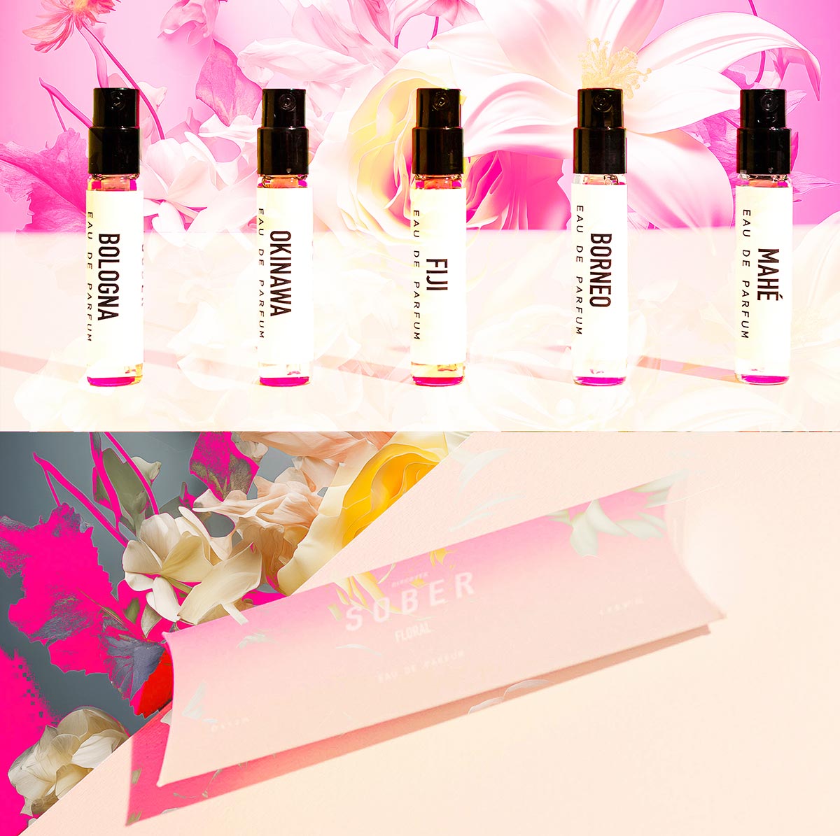 MAHÉ Eau de Parfum in der Hand eines Mannes, premium Unisex Duft für jeden Tag.