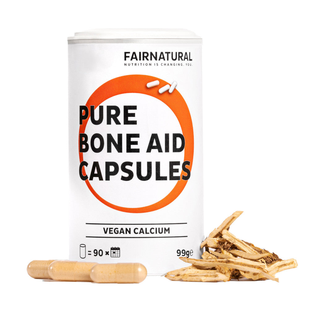 Hochdosierte Calcium Kapseln für starke Knochen von ekovita in umweltfreundlicher Verpackung