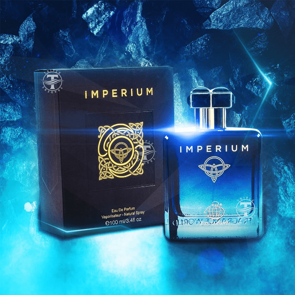Imperium Eau de Parfum Flasche auf einem stilvollen Hintergrund, repräsentativ für luxuriöse Herrenparfüms.