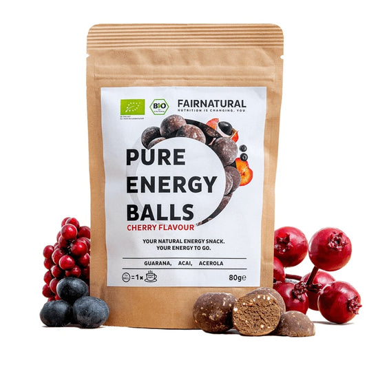 Bio Energy Balls von ekovita, veganer Snack mit gesunden Superfoods für mehr Energie.