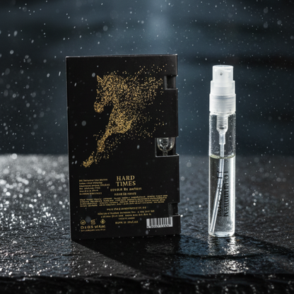 Zusammensetzung des Hard Times Parfums, hochwertiger Duft für Kenner des ekovita Naturparfums.