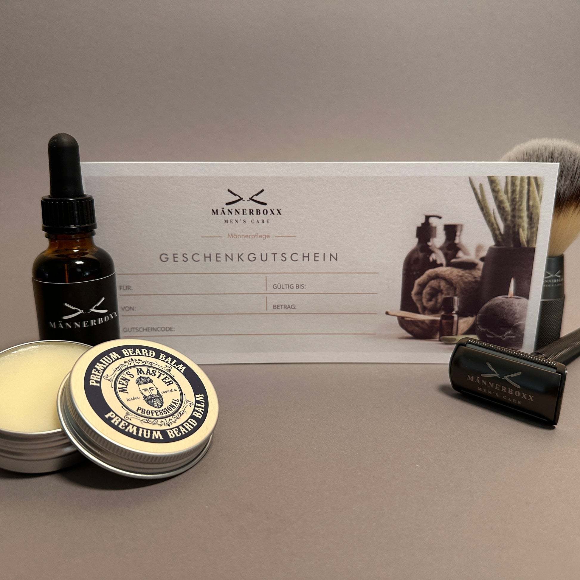 Geschenkgutschein von Männerboxx für kreative Geschenkideen, ideal zum Verschenken an Freunde.