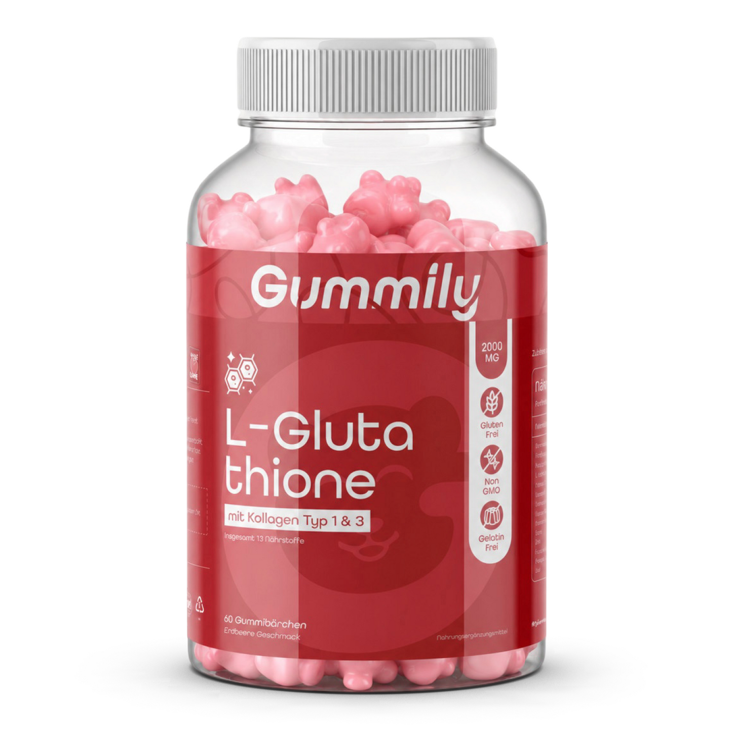 L-Glutathion Gummibärchen mit Vitamin C & Zink – Erdbeere
