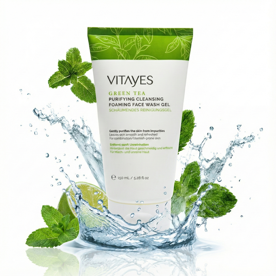 Green Tea Reinigungsgel 150 ml - ekovita Premium für strahlende Haut