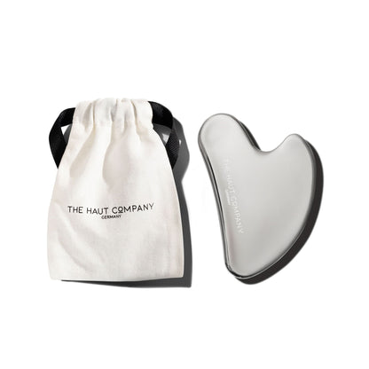 Hochwertiger Gua Sha aus Premium Edelstahl für Gesichtsmassage und strahlende Haut