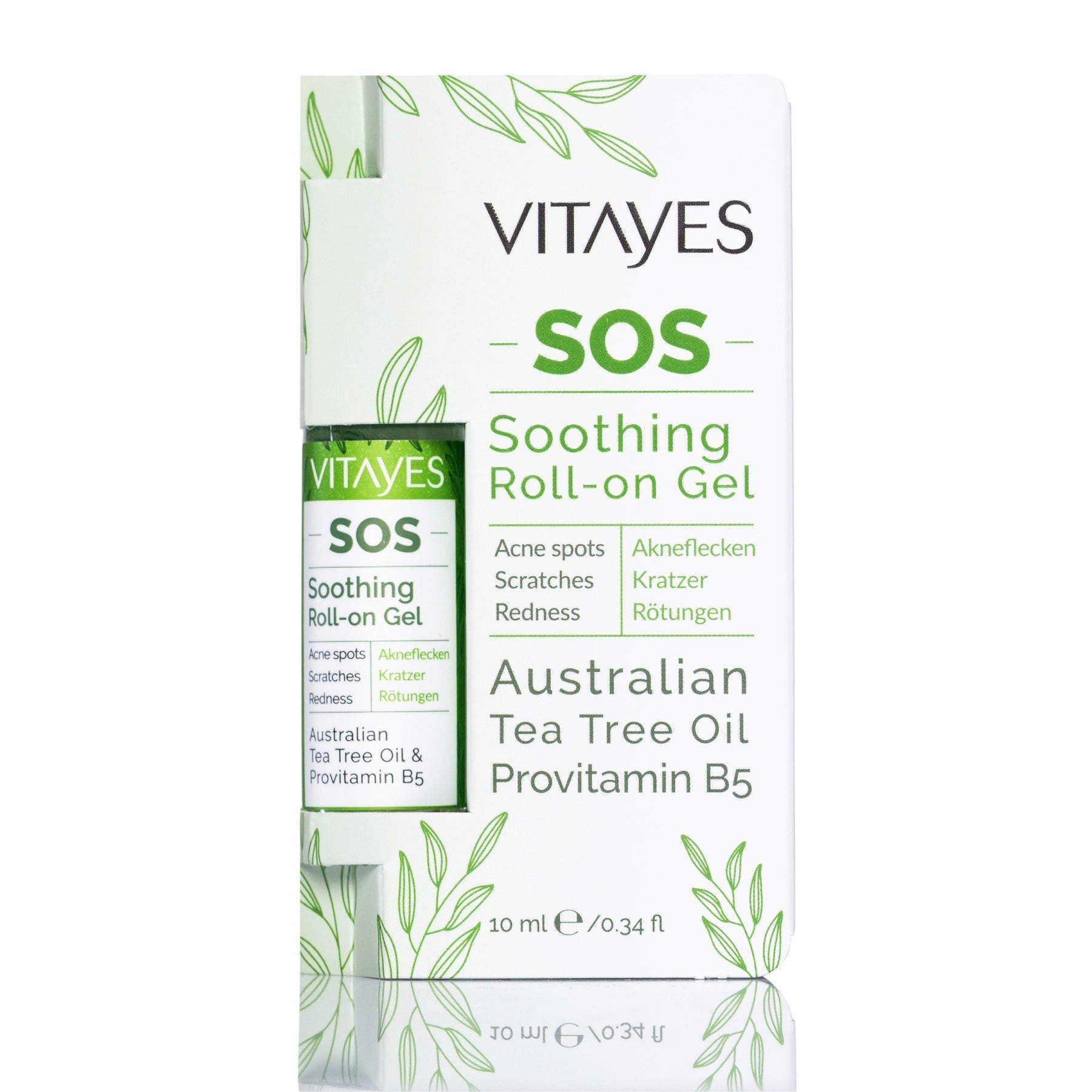 Teebaumöl Roll-On von ekovita in 10 ml, ideal gegen Hautprobleme und Pickel.
