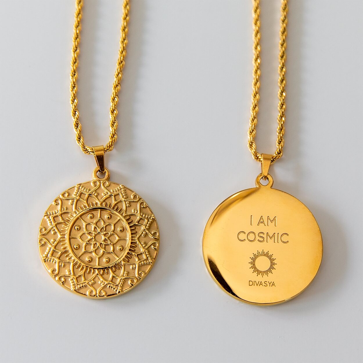 Kette mit Anhänger Mandala | vergoldet | I am cosmic