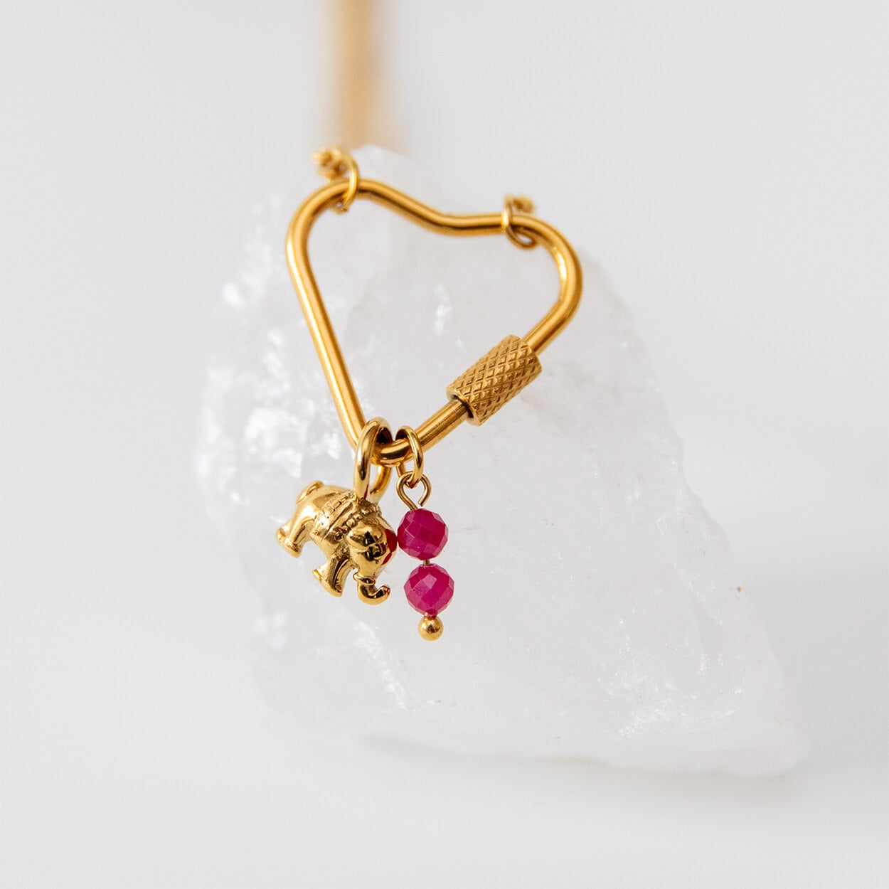 Soul Charms | Vergoldete Halskette mit austauschbaren Yoga-Symbolen Lebensbaum