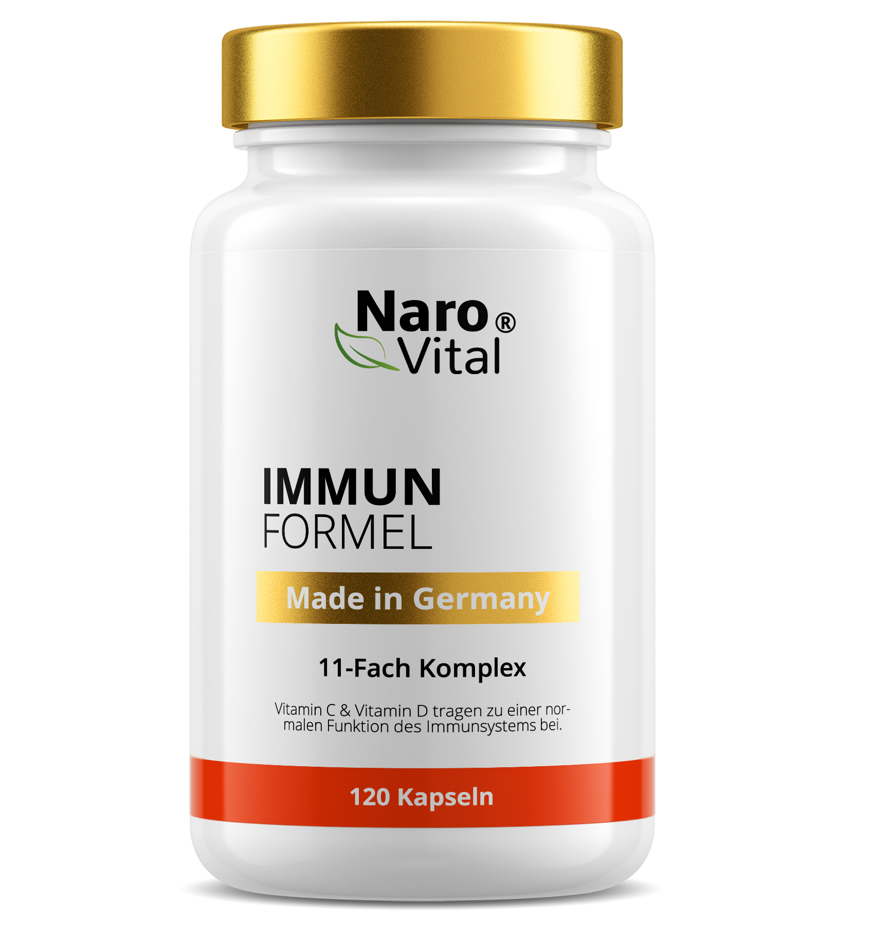 Immun Formel von ekovita – hochdosierter Immunsystem Komplex mit Vitamin C und Zink in einer modernen Verpackung.