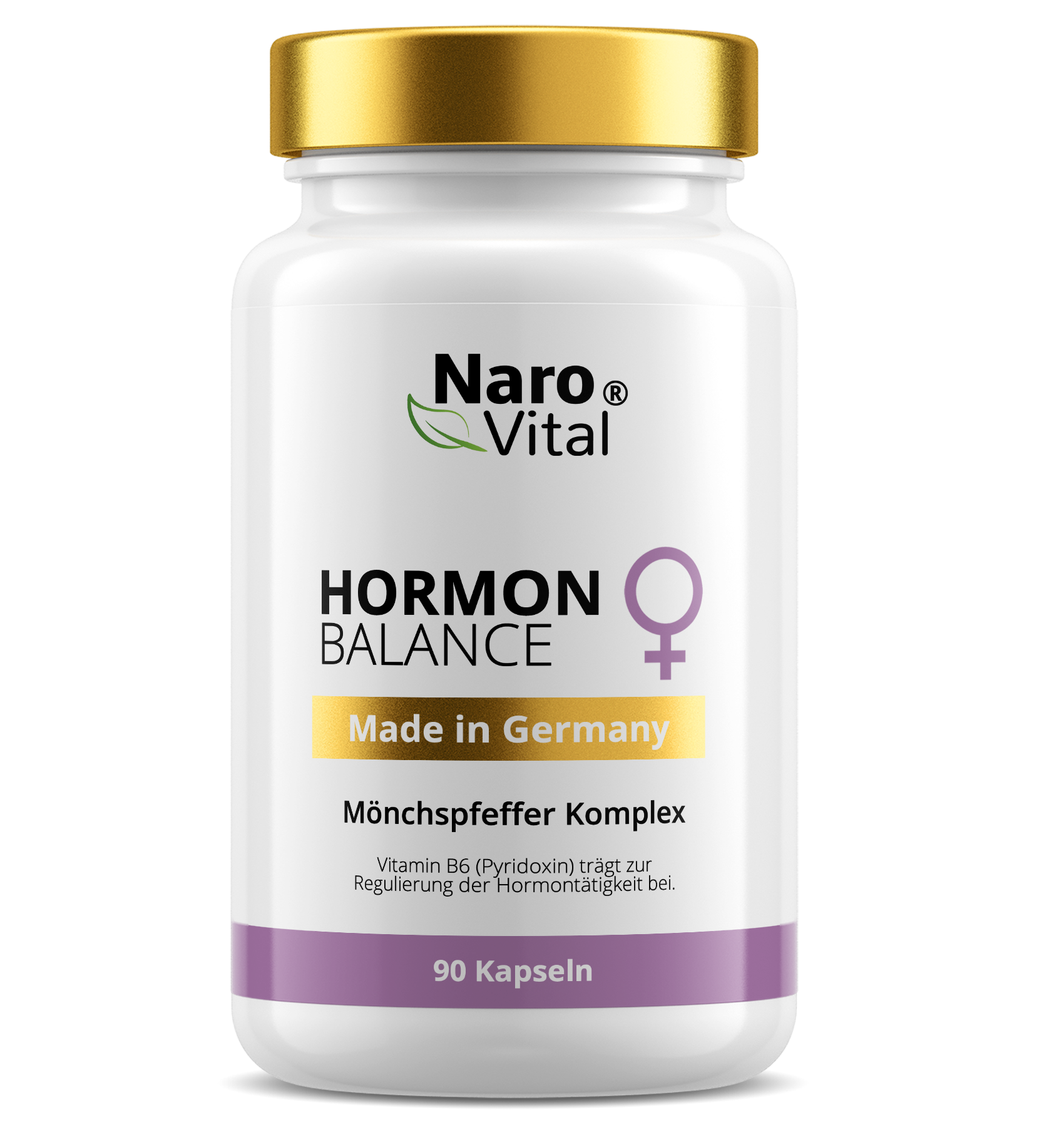 Hormon Balance Premium Frauen Komplex von ekovita in eleganter Verpackung zur Unterstützung des hormonellen Gleichgewichts.