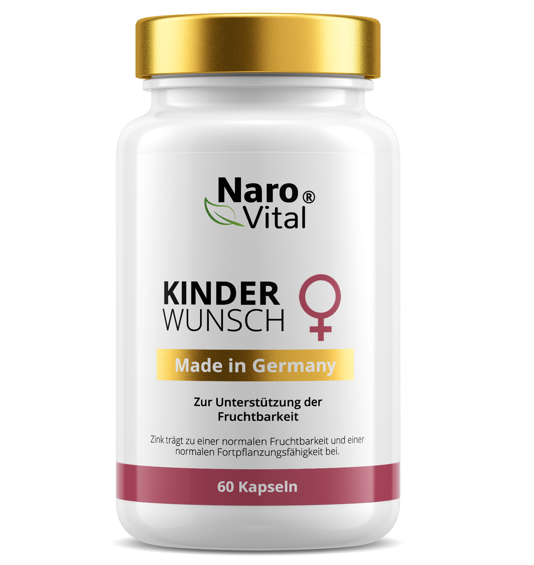 Hochdosierte Kinderwunsch Pränatale Vitamine von ekovita in einer eleganten Verpackung.