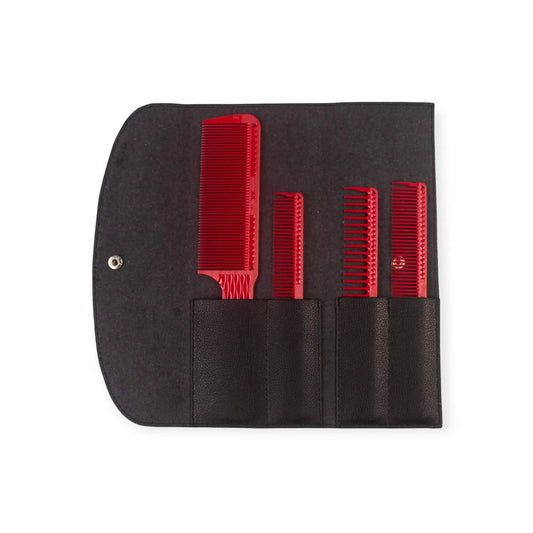 JRL Barber Kämme im Rot-Set für professionelle Friseurpflege von hairOne.