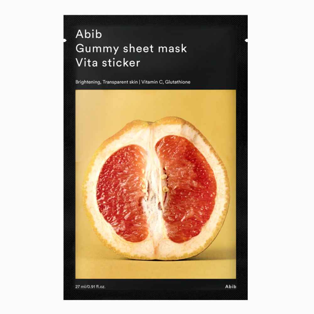 Abib Gummy Sheet Mask Vita Sticker in der Verpackung, ideal für intensive Hautpflege.