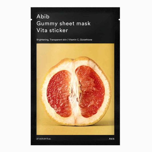 Abib Gummy Sheet Mask Vita Sticker in der Verpackung, ideal für intensive Hautpflege.