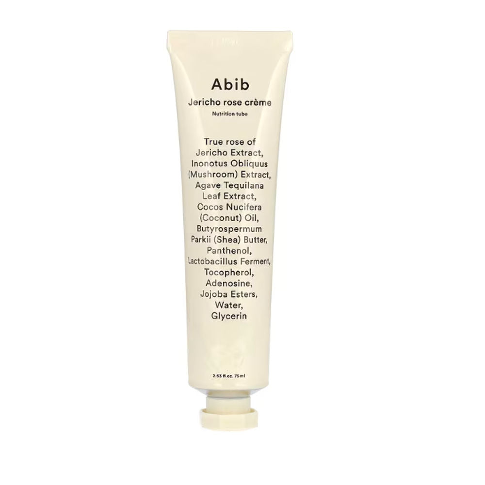 Abib Jericho Rose Cream Tube für intensive Pflege trockener Haut - 75 ml, elegante Verpackung