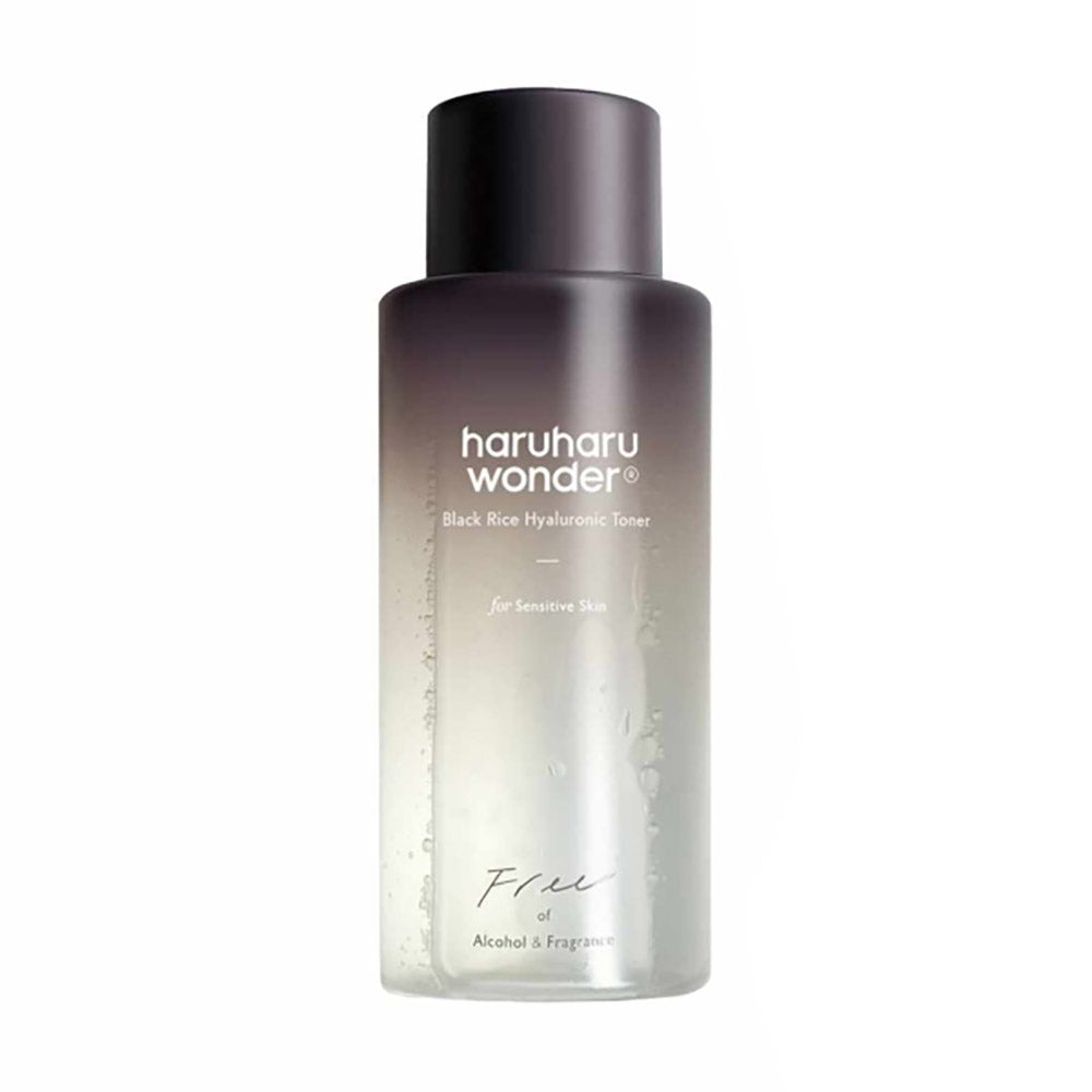 HaruHaru Wonder Black Rice Hyaluronic Toner in eleganter Verpackung für empfindliche Haut.