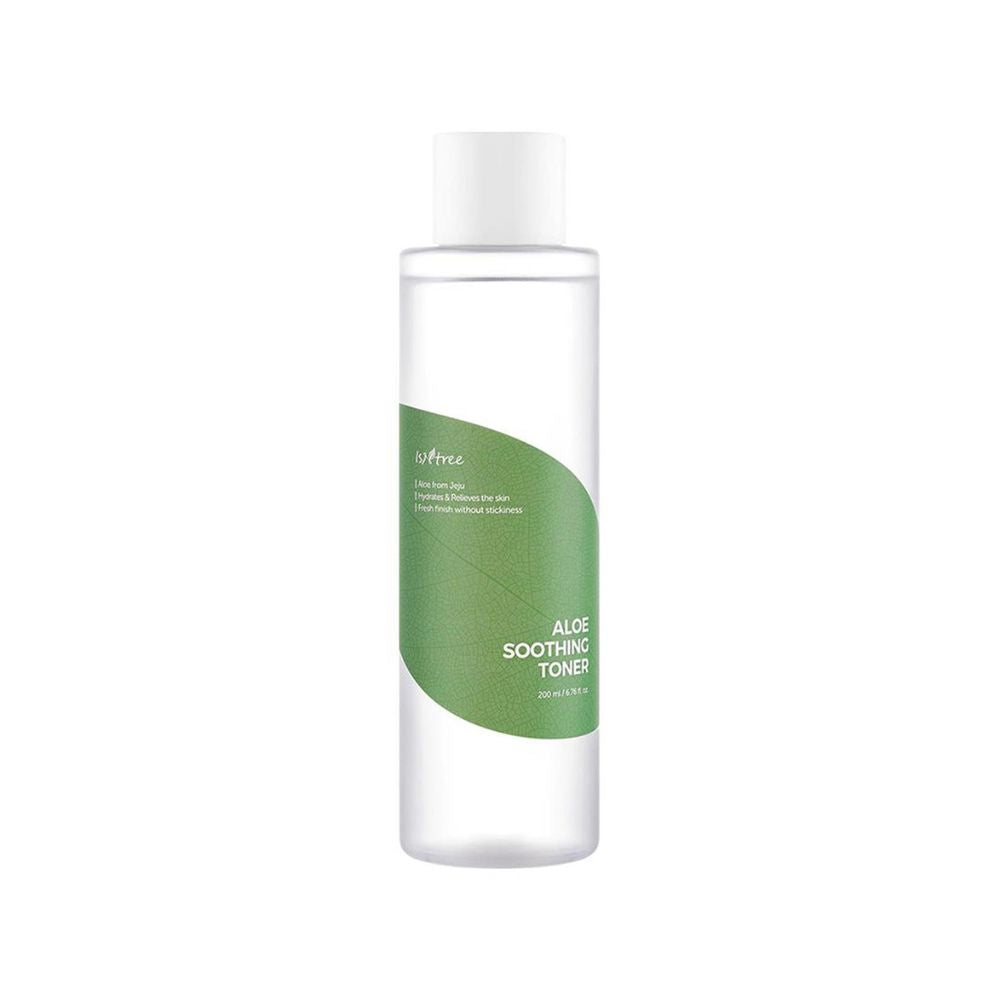 Isntree Aloe Soothing Toner in der 200 ml Flasche, ideal zur beruhigenden Hautpflege mit Aloe Vera.