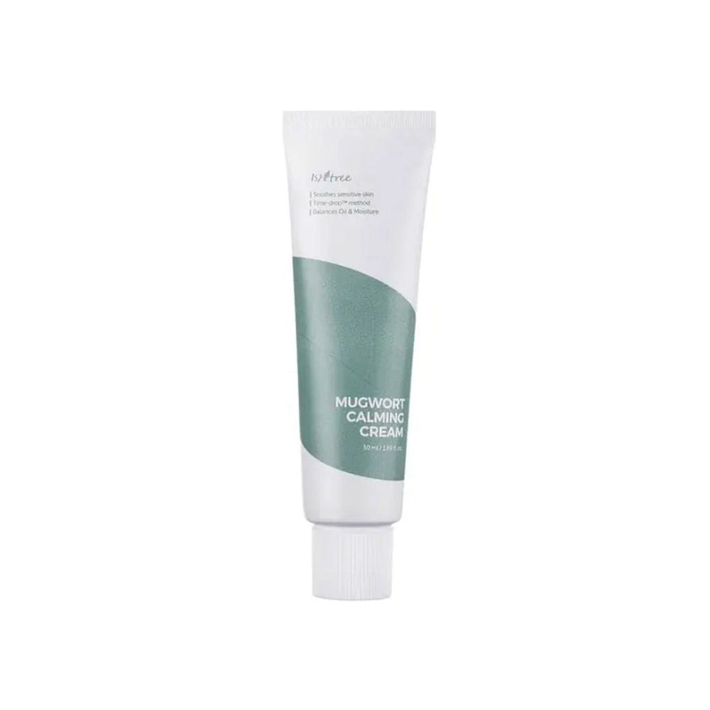Mugwort Calming Cream in einer eleganten Glasjar, ideal für beruhigende Hautpflege mit natürlichen Inhaltsstoffen.