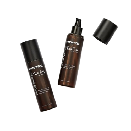 MEDI-PEEL Bor-Tox Peptide Toner in eleganter Flasche für straffende Hautpflege bei reifer Haut.