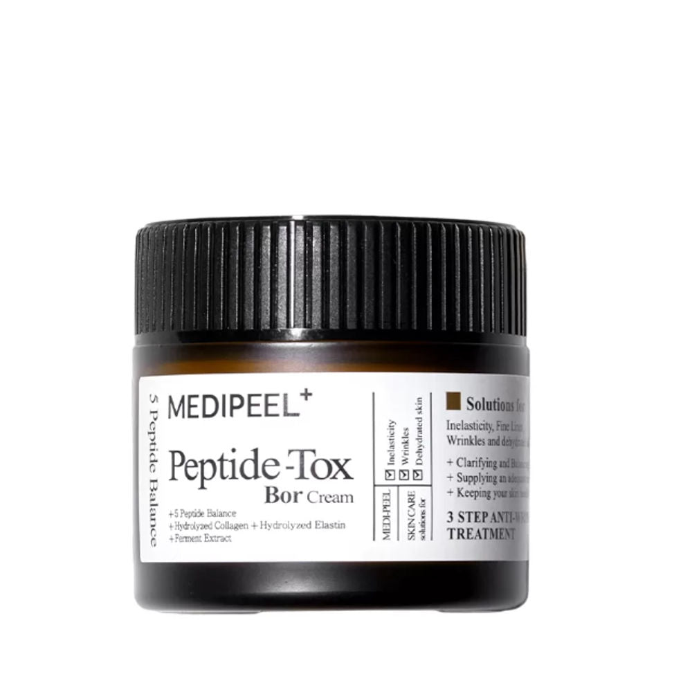 MEDI-PEEL Peptide Tox Bor Cream in eleganter Verpackung, ideal für Anti-Aging und Hautstraffung.