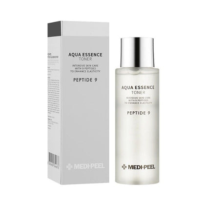 Medi-Peel Peptide 9 Toner 250 ml in eleganter Flasche, ideal für feuchtigkeitsspendende Anti-Aging Hautpflege.