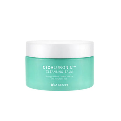 MIZON Cicaluronic Cleansing Balm in der 80 ml Verpackung mit Hyaluronsäure und Centella Asiatica für sanfte Reinigung.