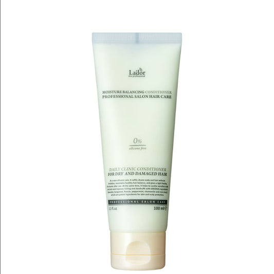 LADOR Moisture Balancing Conditioner in eleganter 100 ml Verpackung für intensive feuchtigkeitsspendende Haarpflege.