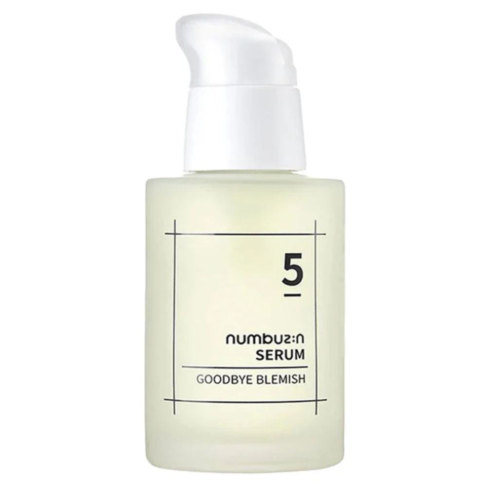 Numbuzin No.5 Goodbye Blemish Serum in der 50 ml Flasche, ideal zur Bekämpfung von Hautunreinheiten.