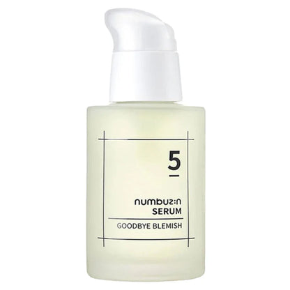 Numbuzin No.5 Goodbye Blemish Serum in der 50 ml Flasche, ideal zur Bekämpfung von Hautunreinheiten.