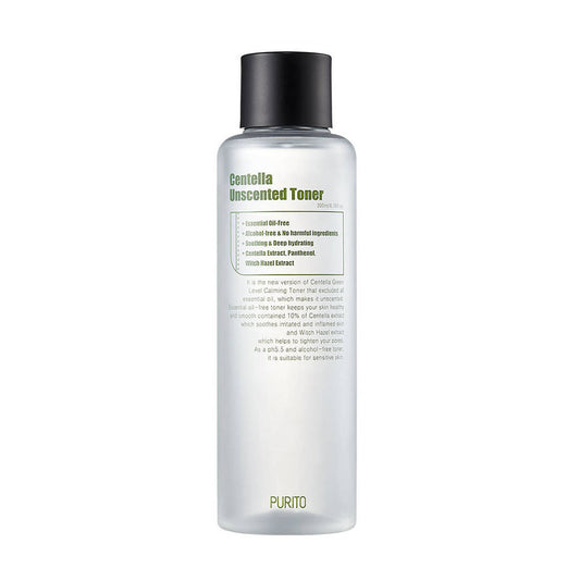 Purito Centella Unscented Toner in 200 ml Flasche, ideal für empfindliche Haut und vegan.