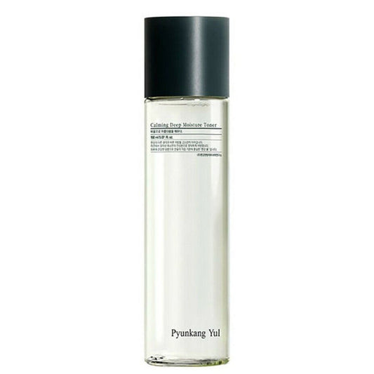 Pyunkang Yul Calming Deep Moisture Toner in einer eleganten Flasche, ideal für empfindliche Haut.