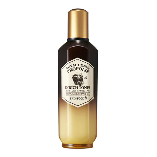 SKINFOOD Royal Honey Propolis Toner in eleganter Verpackung, ideal für Anti-Aging Hautpflege.