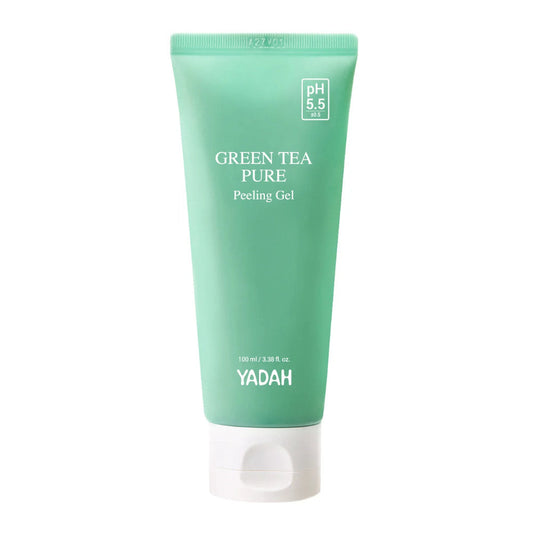 Yadah Green Tea Pure Peeling Gel in der Tube, ideal für natürliche Hautpflege und sanftes Peeling.