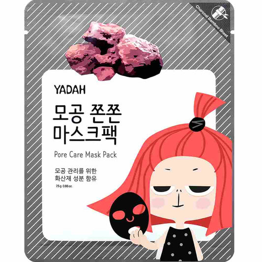 Yadah Pore Care Mask Pack mit Vulkanasche in ansprechender Verpackung, ideal für eine tiefenreinigende Gesichtsmaske.