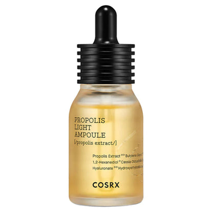 COSRX Propolis Light Ampoule in 30 ml Flasche, ideal für intensive Feuchtigkeitspflege trockener Haut.