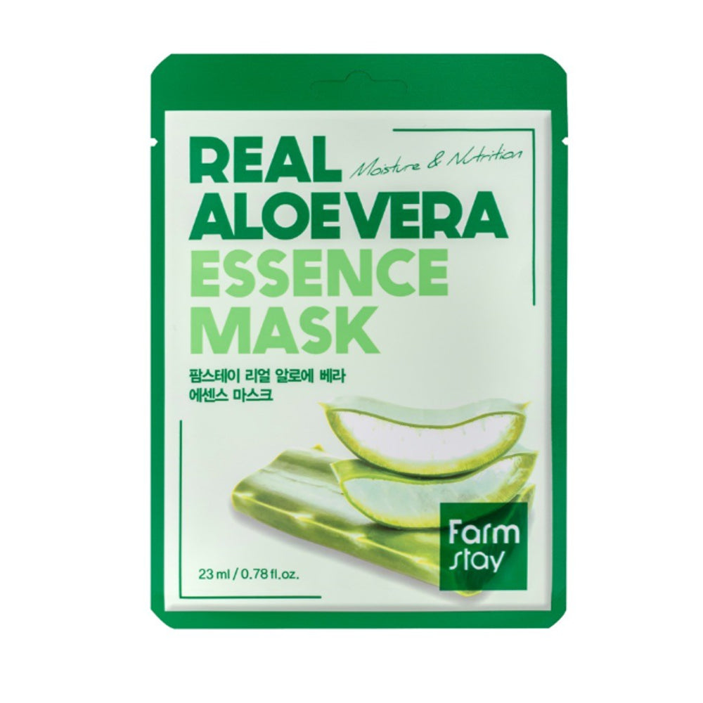 Beruhigende Aloe Vera Gesichtsmaske in Hydrogel-Form für intensive Feuchtigkeit und Hautpflege.