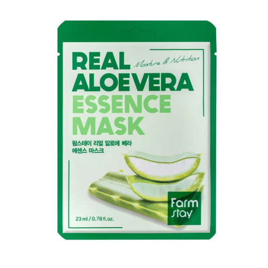 Beruhigende Aloe Vera Gesichtsmaske in Hydrogel-Form für intensive Feuchtigkeit und Hautpflege.