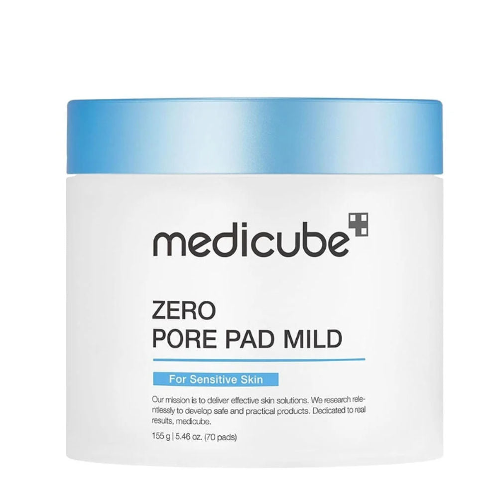 Medicube Zero Pore Pad Mild - 70 hautfreundliche Peeling-Pads für sensible Haut zur Verfeinerung der Poren.