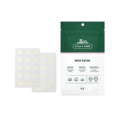 VT Cosmetics Cica Spot Patch Packung mit 48 Hydrocolloid Patches zur Aknebehandlung mit Centella Asiatica.