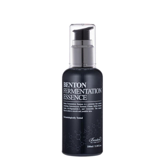 Benton Fermentation Essence in eleganter Flasche, ideal für Anti-Aging Hautpflege und feuchtigkeitsspendende GesichtsEssenz.
