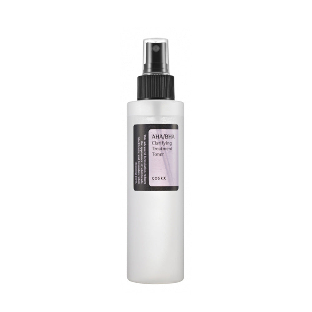 COSRX AHA/BHA Clarifying Treatment Toner in einer eleganten 150 ml Flasche, ideal für reine Haut.