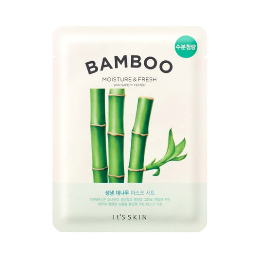 Feuchtigkeitsmaske mit Bambusextrakt, It's Skin Bamboo Mask für strahlende Haut im Tuchformat.