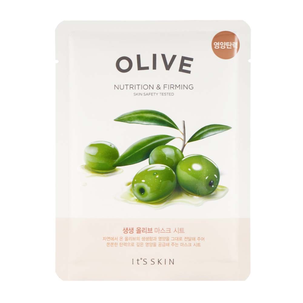 It's Skin Olive Nutrition Mask Sheet für intensive Feuchtigkeit und Festigkeit – koreanische Kosmetik für strahlende Haut.
